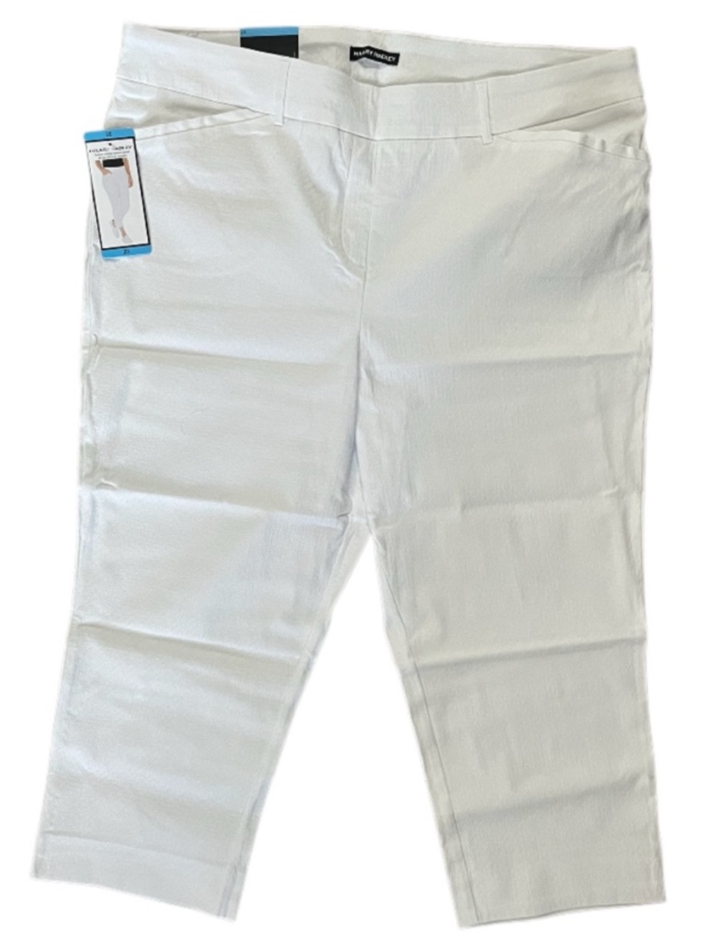 ☀️NWT Hilary Radley Capri Pants White with Side Slits 20